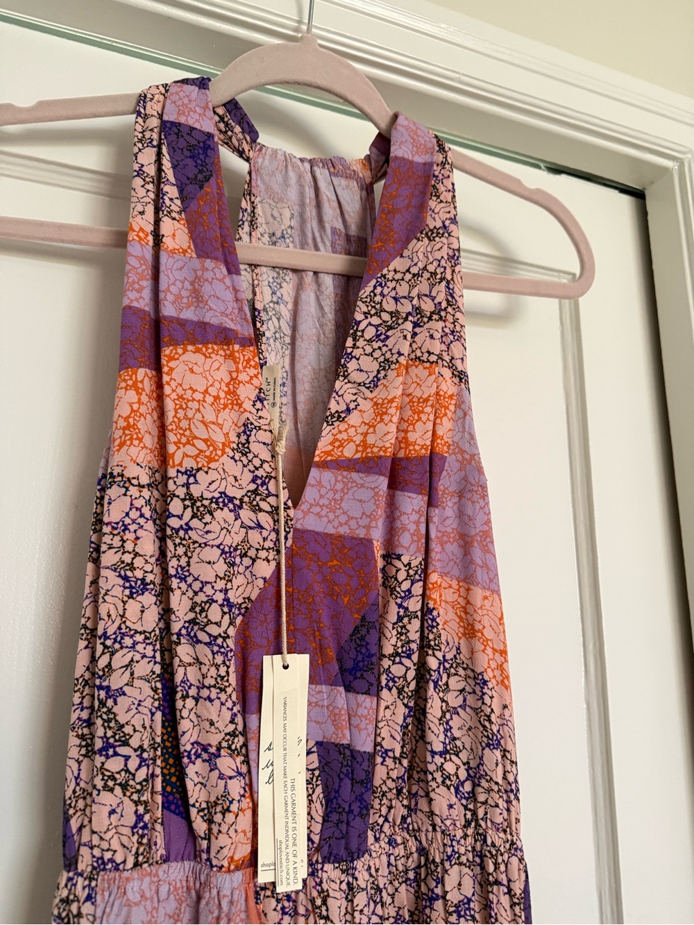 lovestitch Purple Orange Floral Maxi Dress